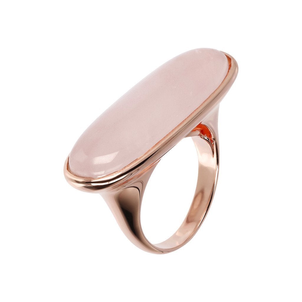 Bronzallure Long Oval Cut Stone Ring