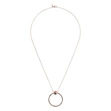 Load image into Gallery viewer, Bronzallure Circle Necklace with Ball Golden Ros&egrave;