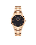 Daniel Wellington Iconic Link 32 Rose Gold & Black Watch