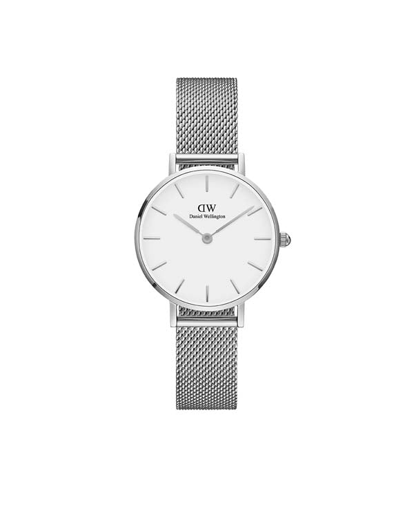 Petite 28 Sterling Silver & White Watch