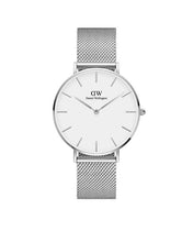 Load image into Gallery viewer, Daniel Wellington Petite 36 Sterling Silver &amp; White Watch