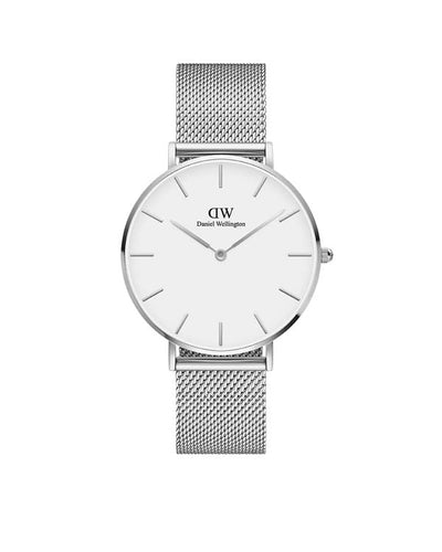 Petite 36 Sterling Silver & White Watch