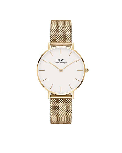 Petite 32 Evergold Gold White Watch