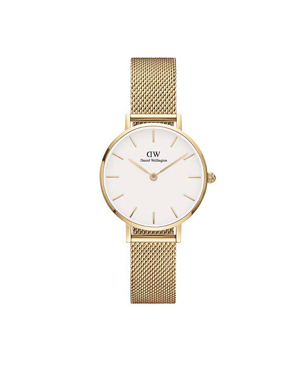 Petite 28 Evergold Gold White Watch