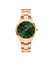 Load image into Gallery viewer, Daniel Wellington Iconic Link Emerald 32 Rose Gold &amp; Green Watch