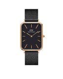 Daniel Wellington Quadro 29X36.5 Pressed Ashfield Rose Gold & Black Watch