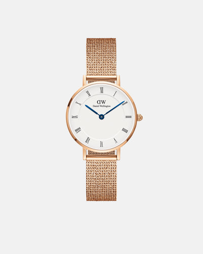Petite Roman Numerals 28 Melrose RG White Watch