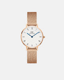 Petite Roman Numerals 28 Melrose RG White Watch