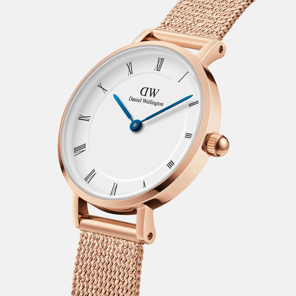 Petite Roman Numerals 28 Melrose RG White Watch
