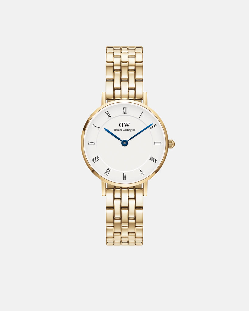 Petite Roman Numerals 28 5-Link G White Watch