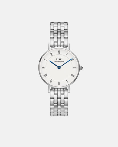 Petite Roman Numerals 28 5-Link S White Watch