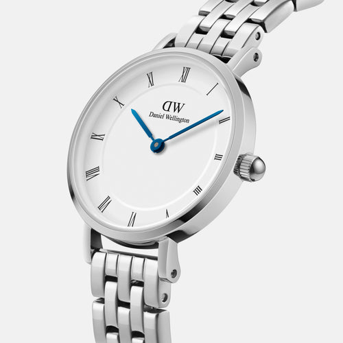 Petite Roman Numerals 28 5-Link S White Watch