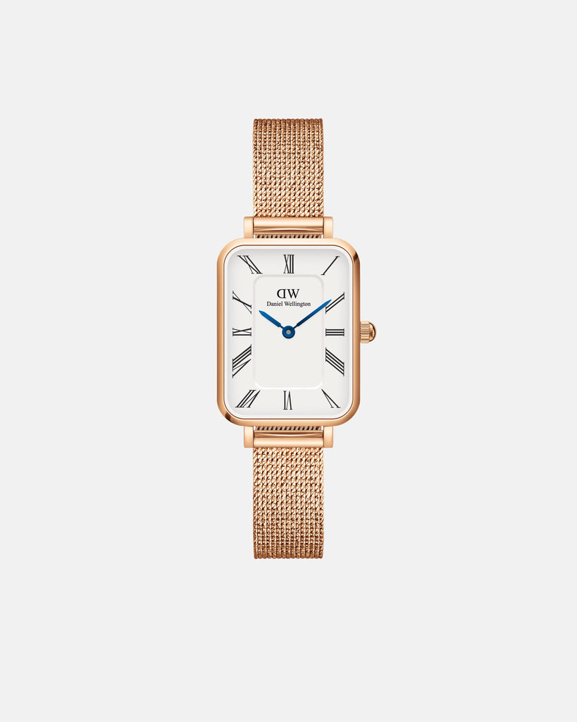 Quadro Roman Numerals 20x26 Melrose RG White Watch