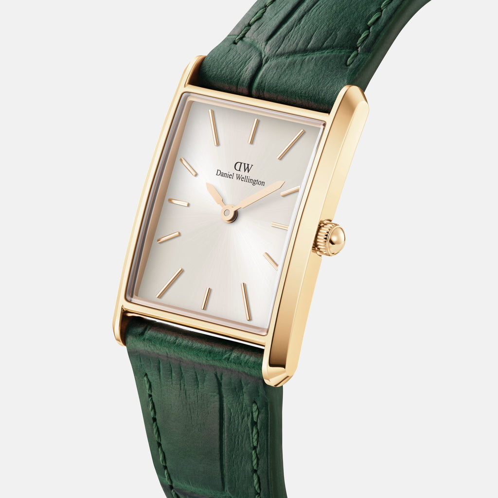 Bound 32x22 Green Croc Leather G Champagne Sunray Watch