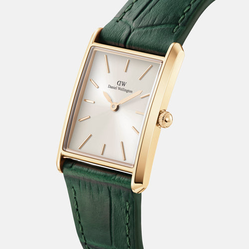 Bound 32x22 Green Croc Leather G Champagne Sunray Watch