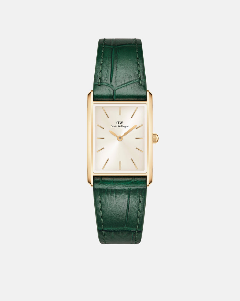 Bound 32x22 Green Croc Leather G Champagne Sunray Watch