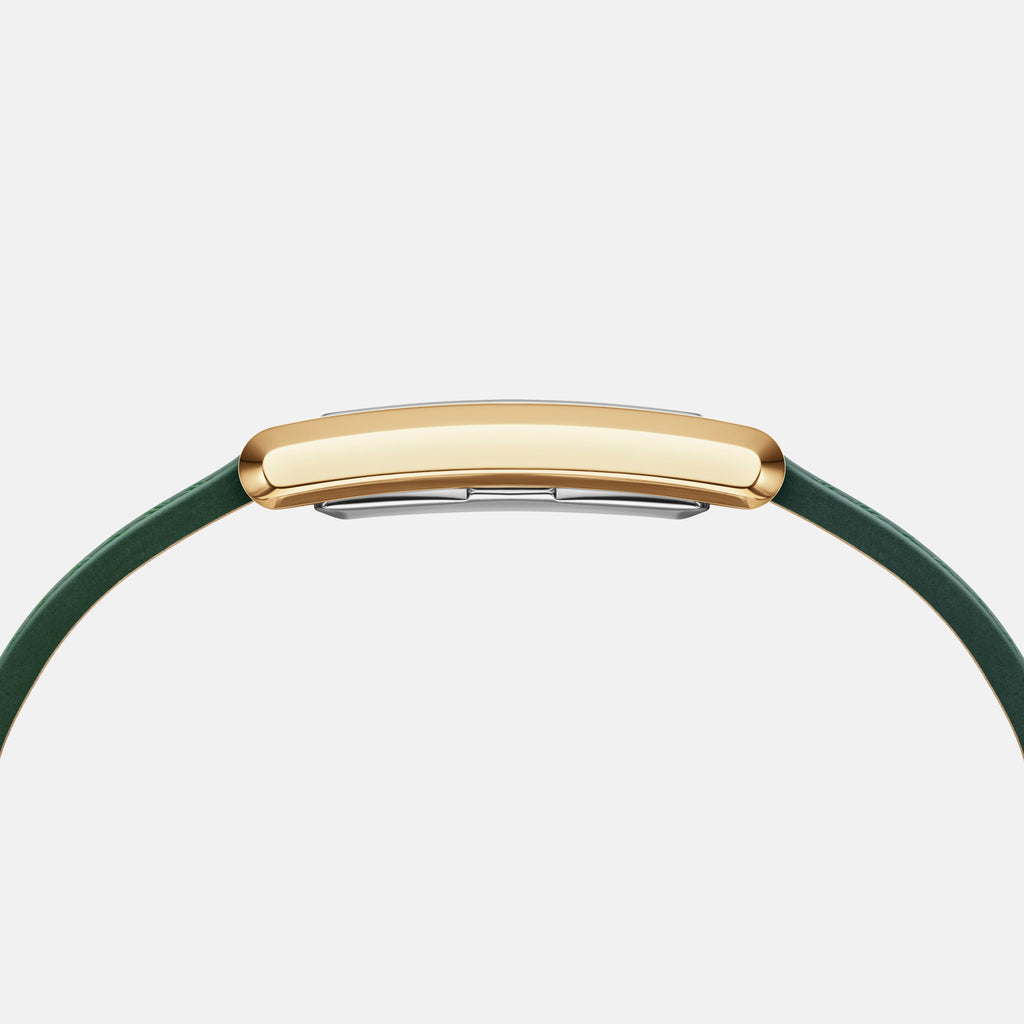 Bound 32x22 Green Croc Leather G Champagne Sunray Watch