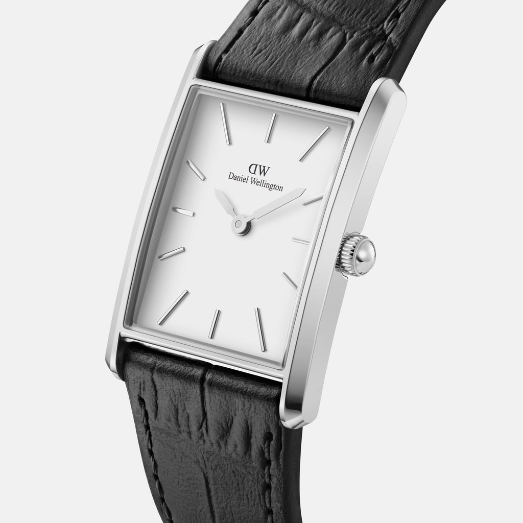 Bound 35x24 Black Croc Leather S White Watch