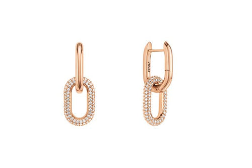 Crystal Link Earrings RG