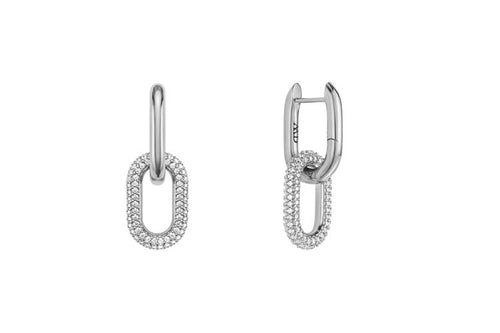 Crystal Link Earrings S