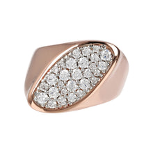 Load image into Gallery viewer, Bronzallure Diagonal Pav&eacute; Seal Ring