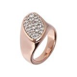 Bronzallure Diagonal Pave Seal Ring