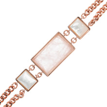 Load image into Gallery viewer, Bronzallure Rectangular Inserts in Natural Stone and Mother of Pearl Bracelet