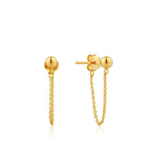 Load image into Gallery viewer, Ania Haie Modern Chain Stud Earrings - Gold