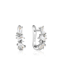 Load image into Gallery viewer, Ania Haie Cluster Huggie Earrings - Silver