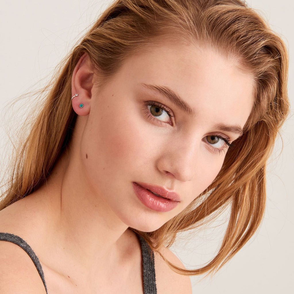 Ania Haie Silver Tidal Turquoise Double Stud Earrings | The Jewellery Boutique