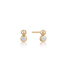 Load image into Gallery viewer, Ania Haie Gold Orb Sparkle Stud Earrings