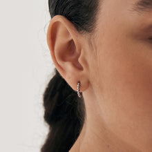 Load image into Gallery viewer, Ania Haie Silver Orb Huggie Hoop Earrings