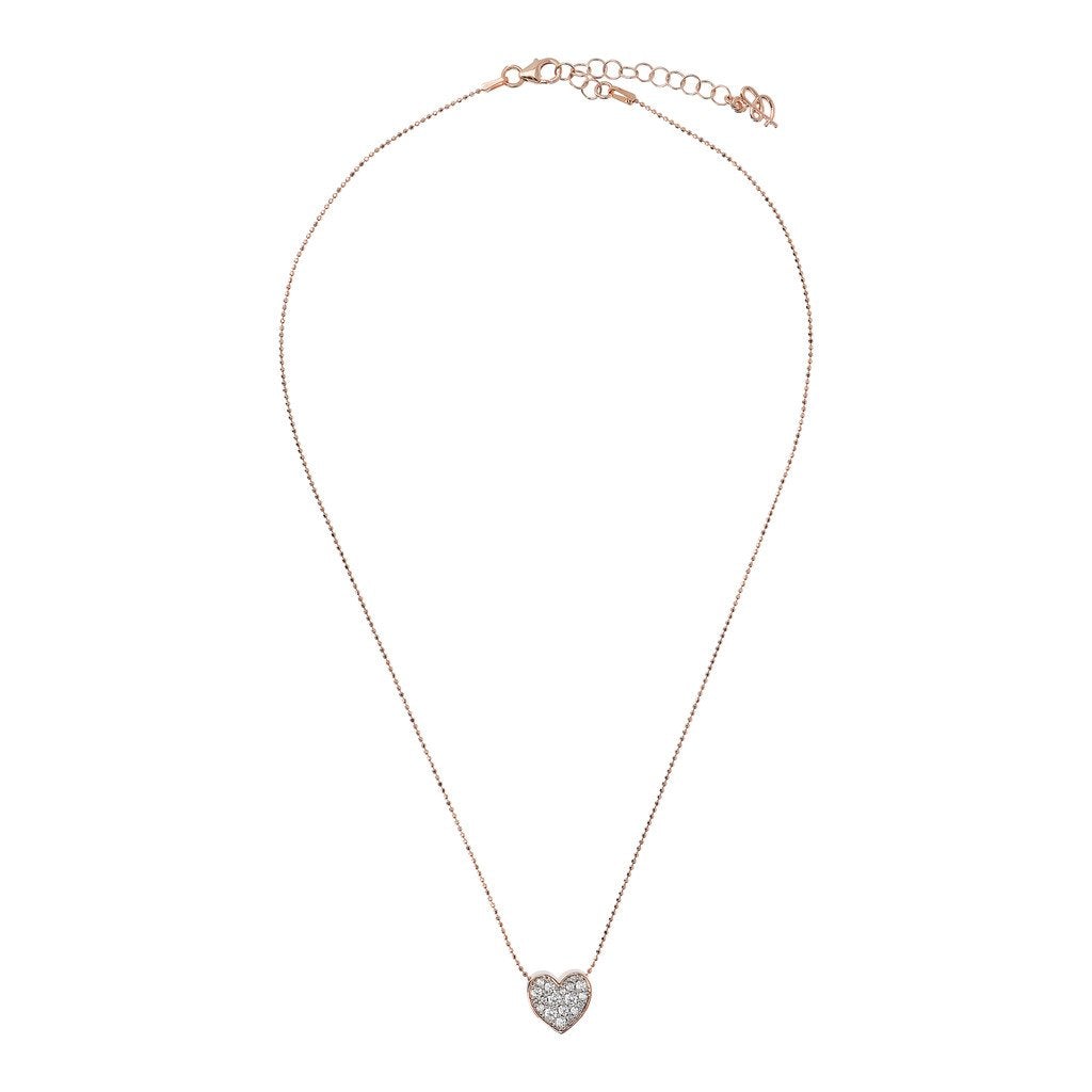 Bronzallure Heart Cubic Zirconia Necklace