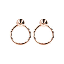 Load image into Gallery viewer, Bronzallure Hoop Earrings Ball Golden Ros&egrave;