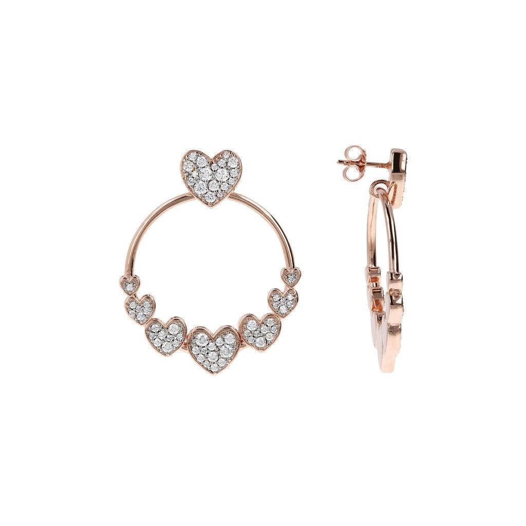 Bronzallure Hoop Earrings Hearts