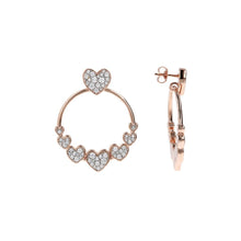 Load image into Gallery viewer, Bronzallure Hoop Earrings Hearts