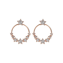 Load image into Gallery viewer, Bronzallure Hoop Earrings Stars