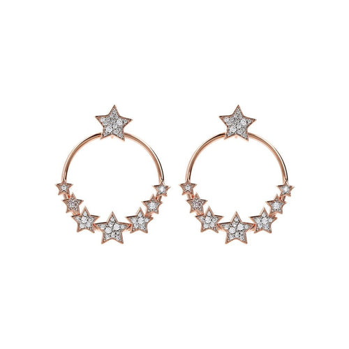 Bronzallure Hoop Earrings Stars
