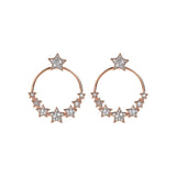 Bronzallure Hoop Earrings Stars