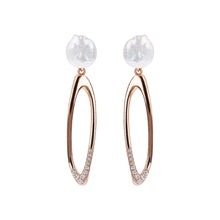 Load image into Gallery viewer, Bronzallure Hoop Earrings with Coin Pearls