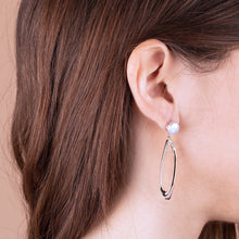 Load image into Gallery viewer, Bronzallure Hoop Earrings with Coin Pearls