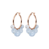 Bronzallure Natural Stone Beaded Hoop Earrings