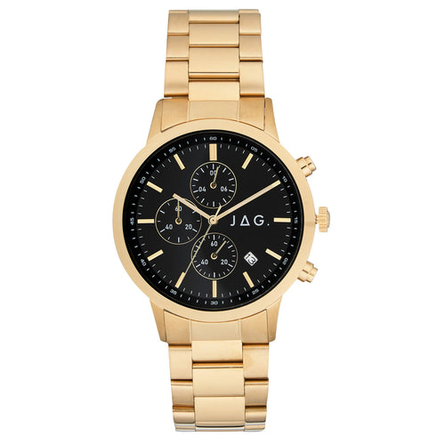 Jag Carlton Gold Stainless Steel 43mm Watch