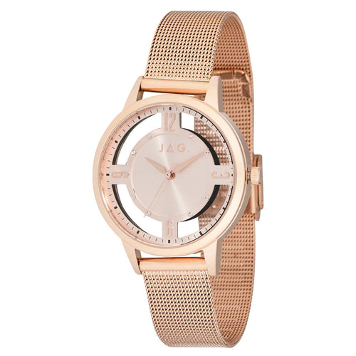 Jag Como Rose Stainless Steel Mesh 36mm Watch
