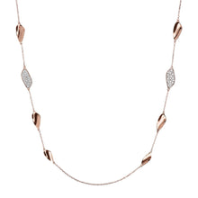 Load image into Gallery viewer, Bronzallure Leaf Necklace Cubic Zirconia