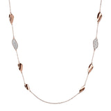 Bronzallure Leaf Necklace Cubic Zirconia