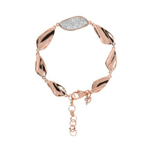 Load image into Gallery viewer, Bronzallure Leaves Bracelet Cubic Zirconia