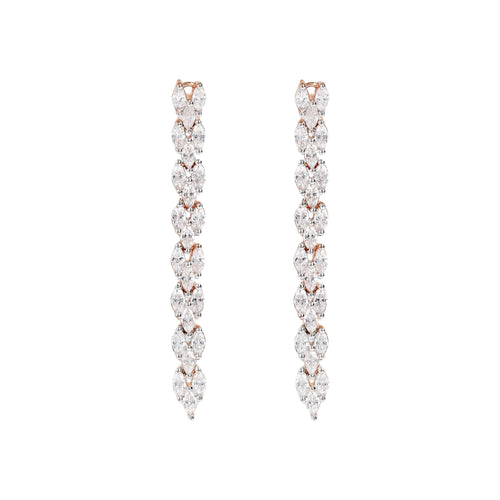 Bronzallure Cubic Zirconia Long Pendant Earrings