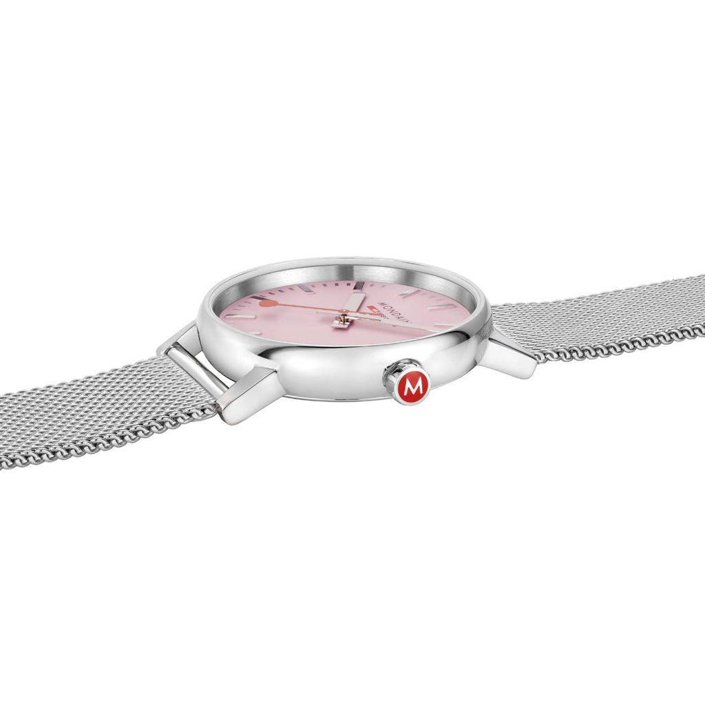 Mondaine Official Swiss Railways Evo2 35mm Sunrise Pink Watch