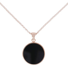 Load image into Gallery viewer, Bronzallure Black Onyx  Disc Necklace